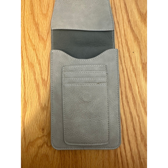 New Women's Gray Crossbody Bag Card Holder Purse - Picture 4 of 5